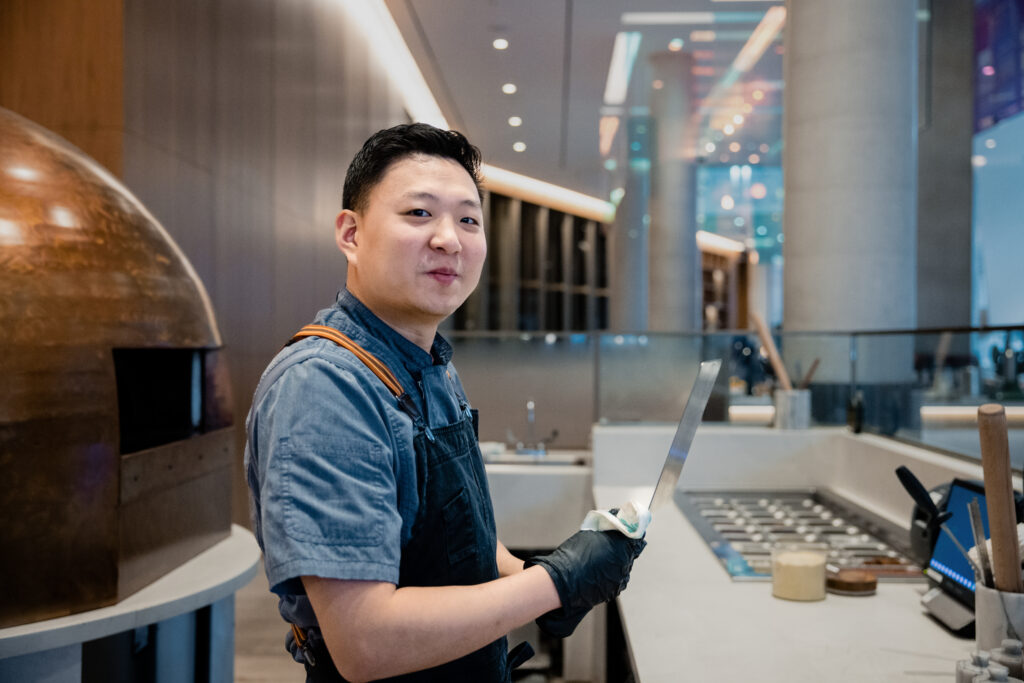 marriott chef preparing food in marriott hotel