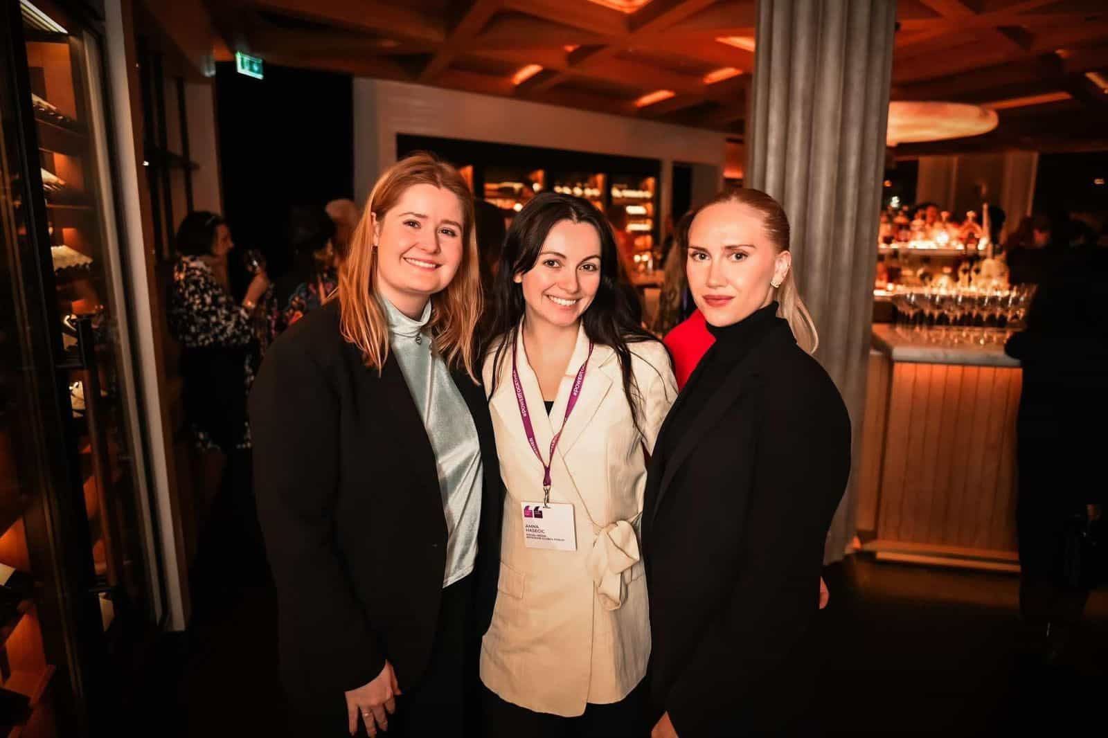 Katrin and her colleagues at a networking event