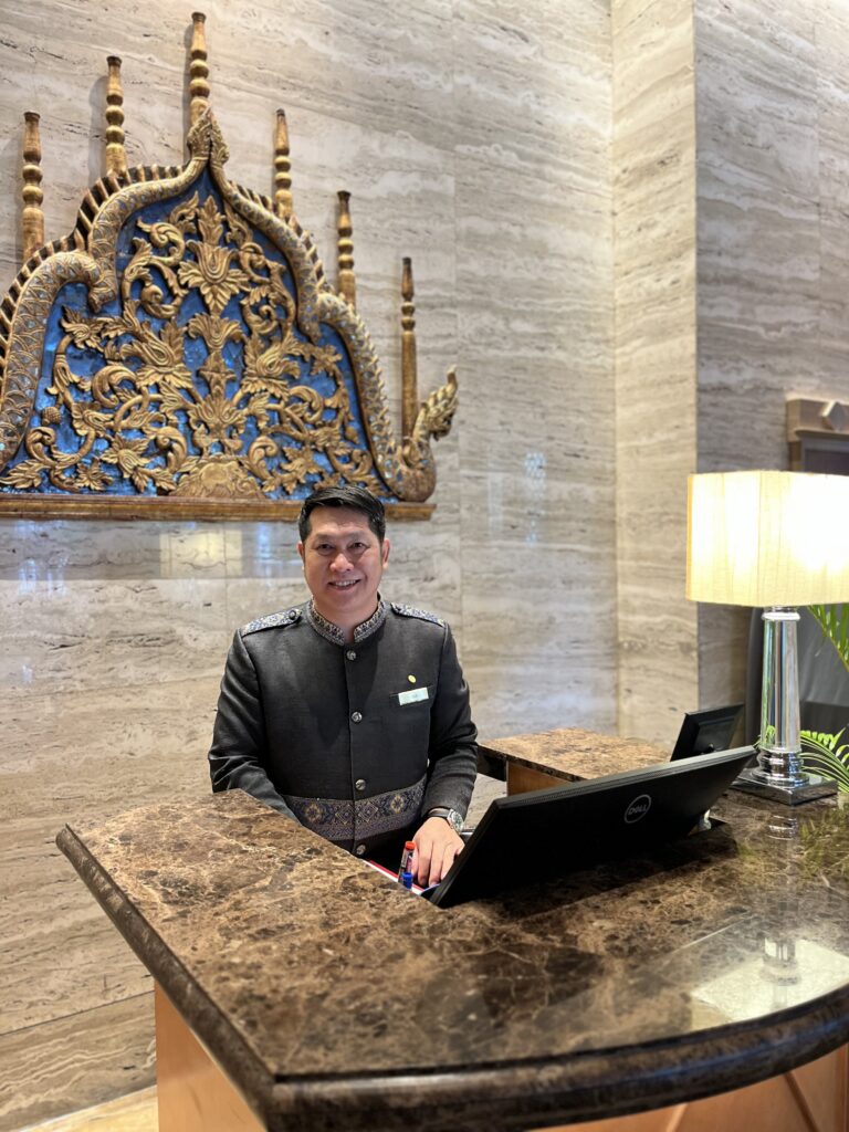 Chokchai is the first smile guests see at the Sheraton Grande Sukhumvit, a Luxury Collection Hotel, Bangkok see.