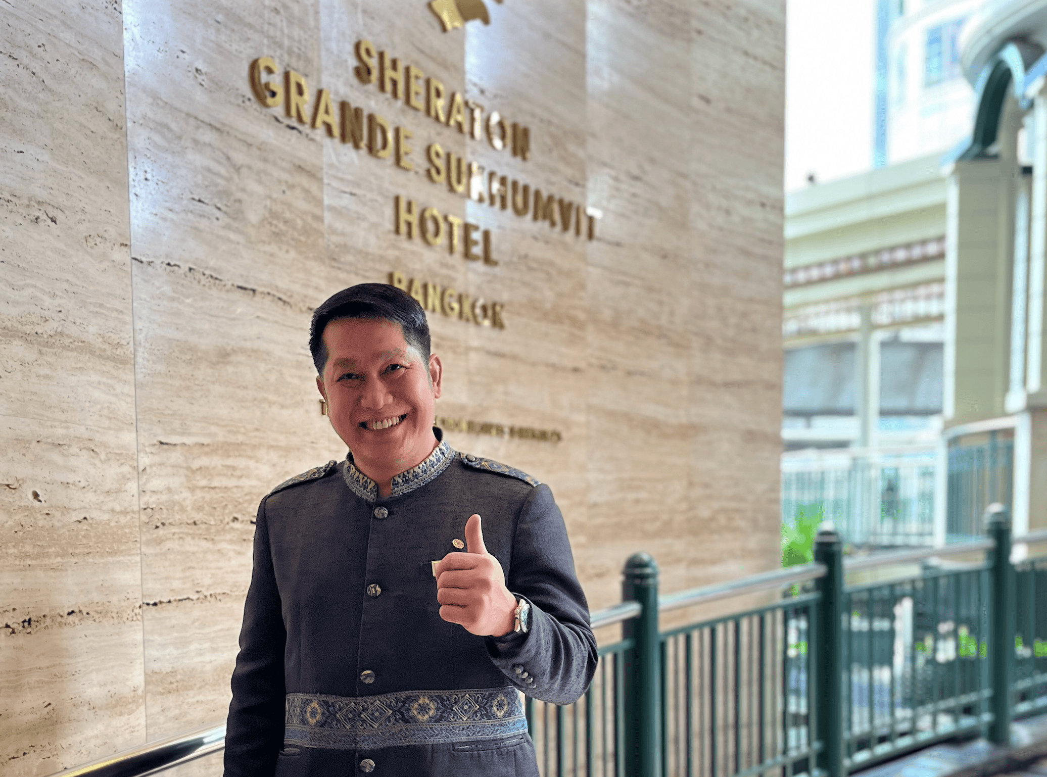 Chokchai is the first smile guests see at the Sheraton Grande Sukhumvit, a Luxury Collection Hotel, Bangkok see.